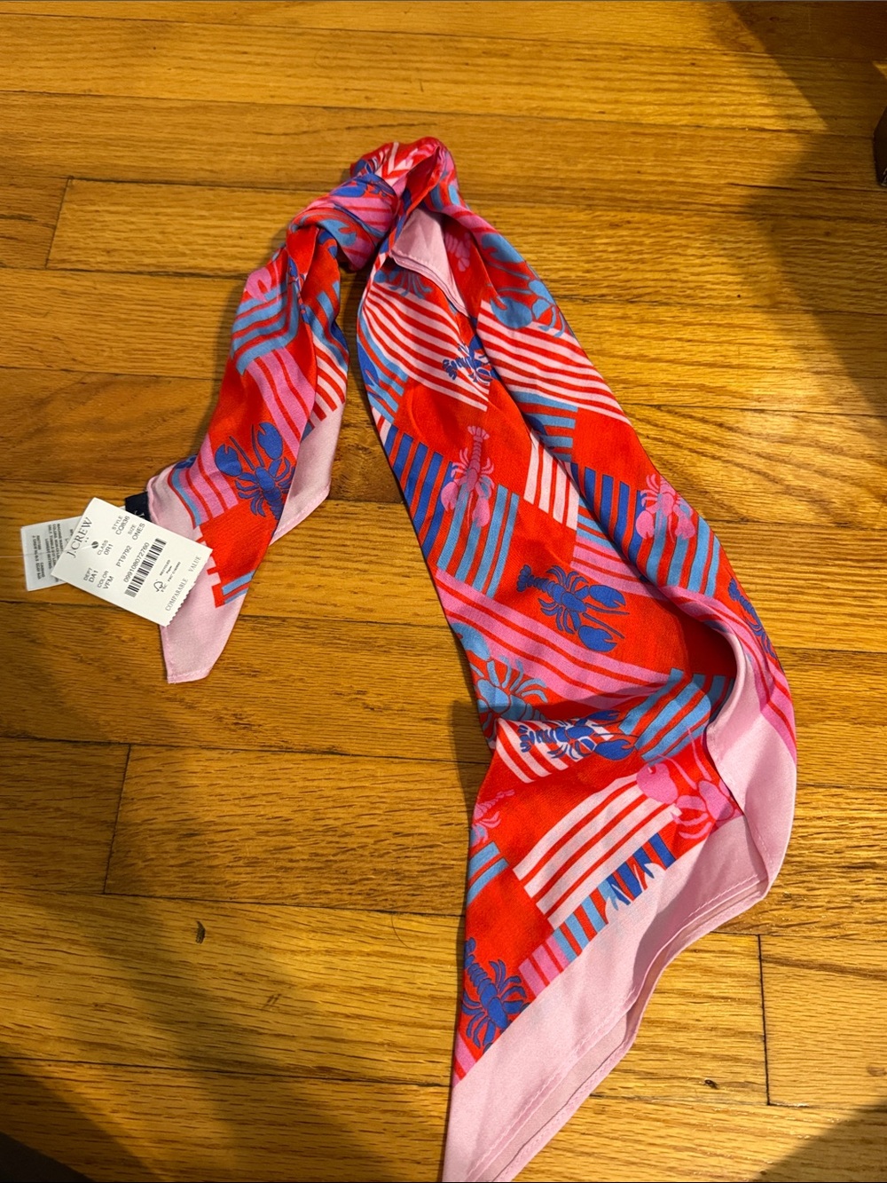 NWT! J. Crew Lobster Pattern Scarf